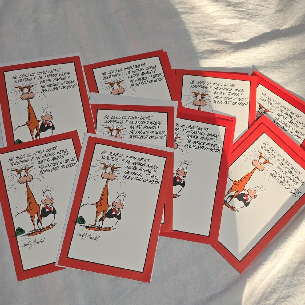 Christmas Cards Byamerican Greetings Bundle Of 9 Funny Cards With Envelopes New
